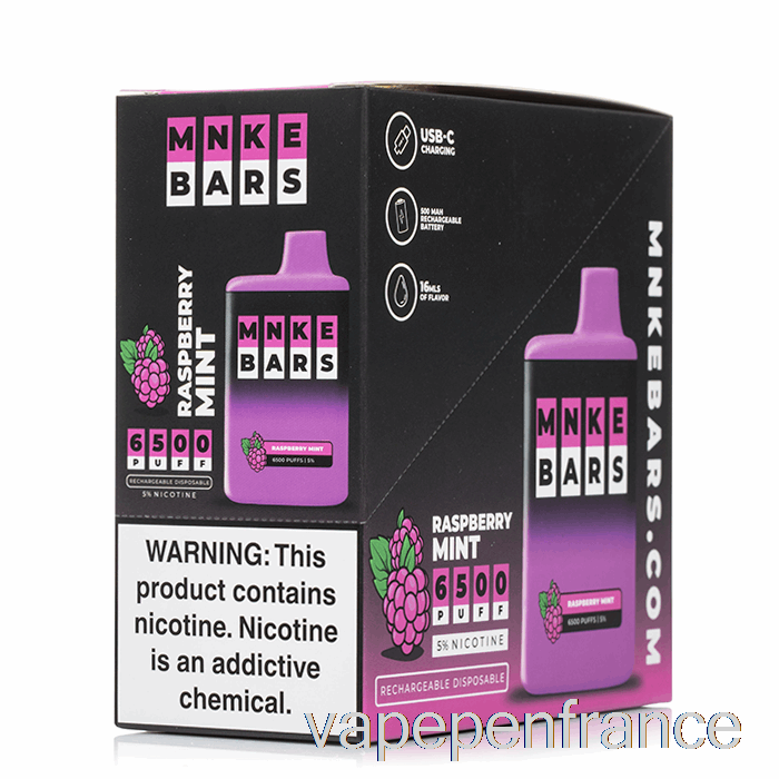 Stylo Vape Jetable Mnke Bars 6500 (paquet De 5)